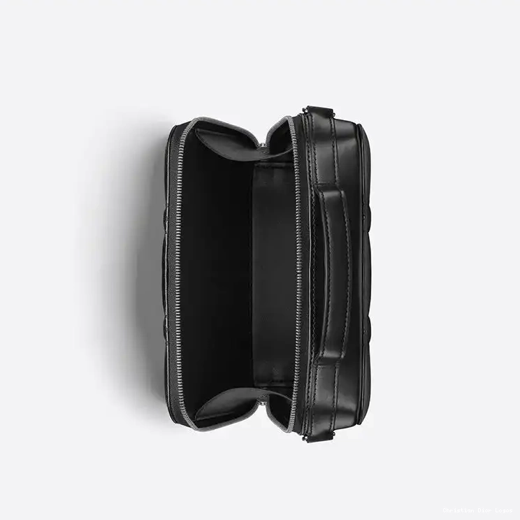 Cheap Dior Black Calfskin Chain Bag Caro Cannage with Box 0514 Luxury